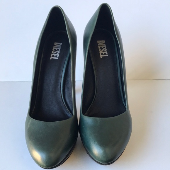 Diesel 'Melrose' Ashly Platform Heels Green 9M - Picture 5 of 9